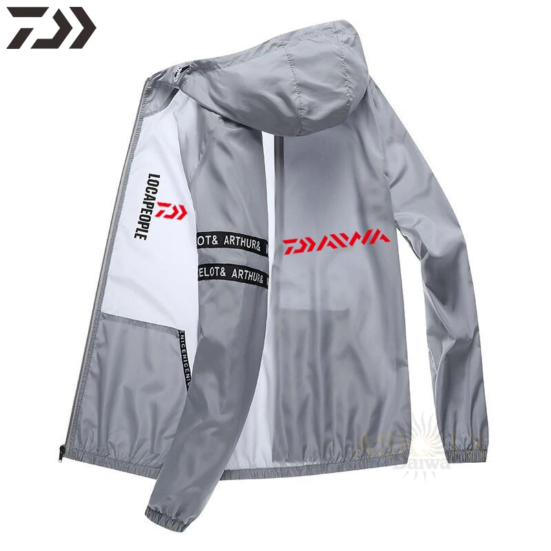 Летняя тонкая Солнцезащитная рыболовная одежда Daiwa Auti UV дышащая быстросохнущая