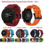 Ремешок для часов Garmin Fenix 5X, 5, 5S Plus, 3, 3 HR Forerunner 935, силиконовый, с быстроразъемным креплением, 26, 22, 20 мм