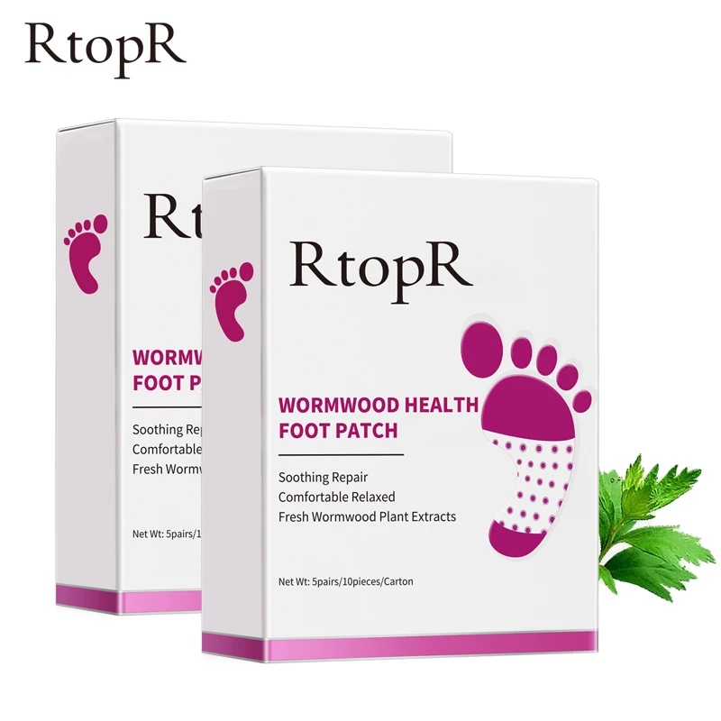 

2Boxes RtopR Wormwood Health Body Detox Foot Patch Effective Improve Sleep Quality Slimming Patch Loss Weight Care Foot Patch