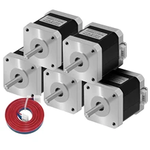 Usongshine 5PCS Nema17 Stepper Motor 48mm 42 motor Nema 17 motor 42BYGH 1.7A (17HS8401) motor 4-lead for 3D printer CNC XYZ