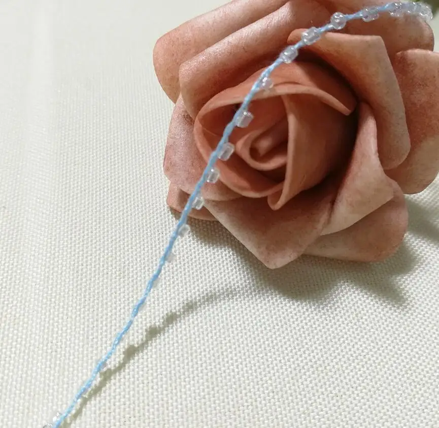 1 м новейшие кружева хрустальные бусины синие блестки ткань Сделай Сам шитье