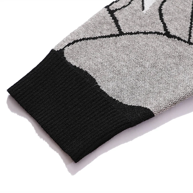 

Mens Cartoon girl Knitted Loose Sweaters Streetwear 2020 Winter HipHop Unisex Casual Vintage Oversize Couple Pullovers Sweater