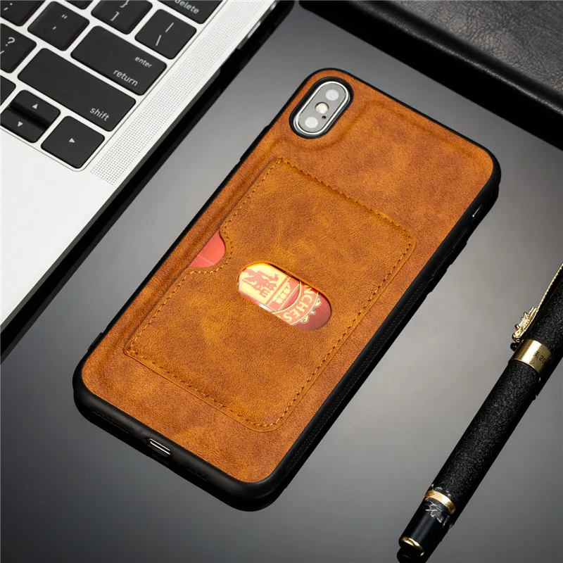 Ретро PU кожаный чехол для iPhone 7 6 6S 8 Plus чехол iPhone X XS Max XR Чехол Съемный 2 в 1 визитница для телефона - Цвет: 05