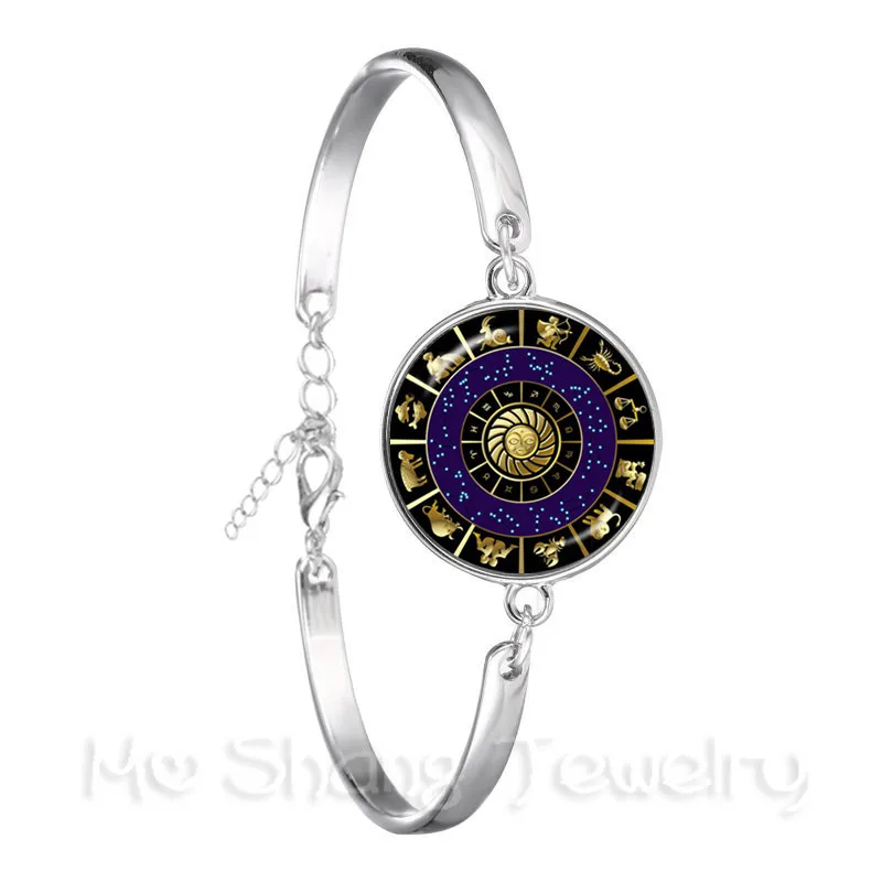 Good A ++ совершенно новый браслет с двенадцатью созвездиями из стекла серебряным