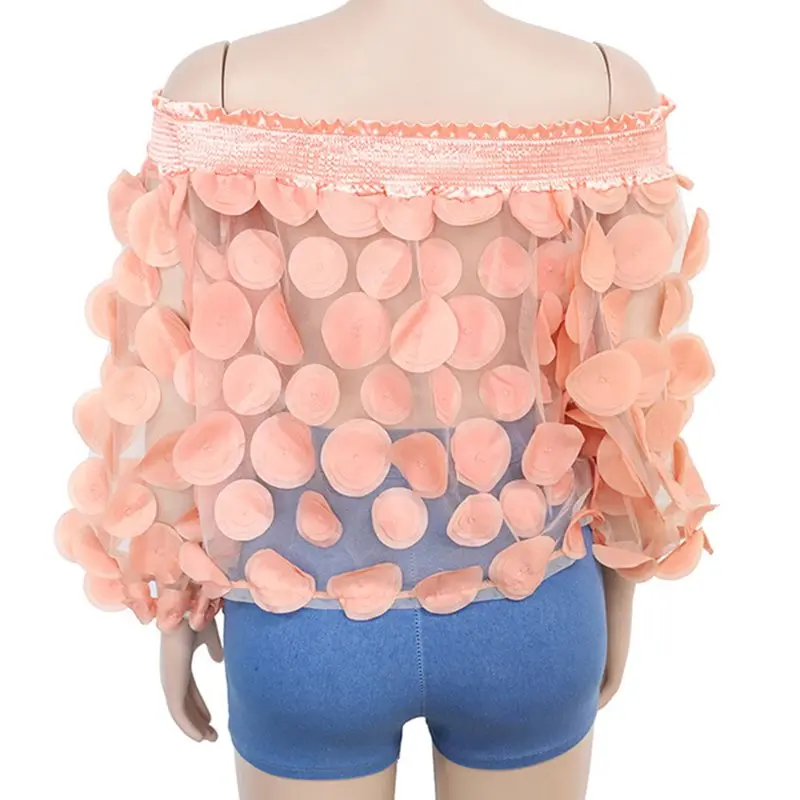 Сексуальная прозрачная сетчатая блуза с длинным рукавом осенние женские топы 2019