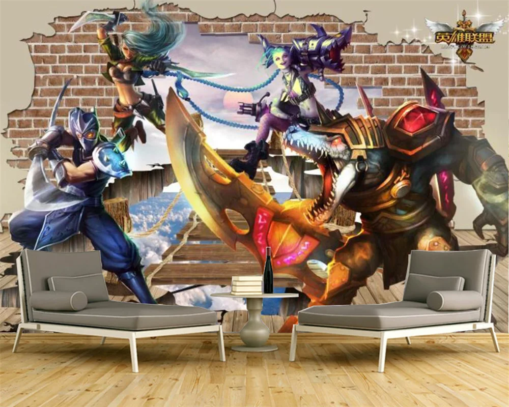 Фотообои 3D Лига Легенд для детской комнаты мальчика спальни | Обустройство дома