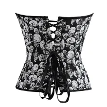 2022NEW Bustiers & corsets skull lingerie plus size burlesque costumes fashion vintage style Sexy corset overbust plus size (4)
