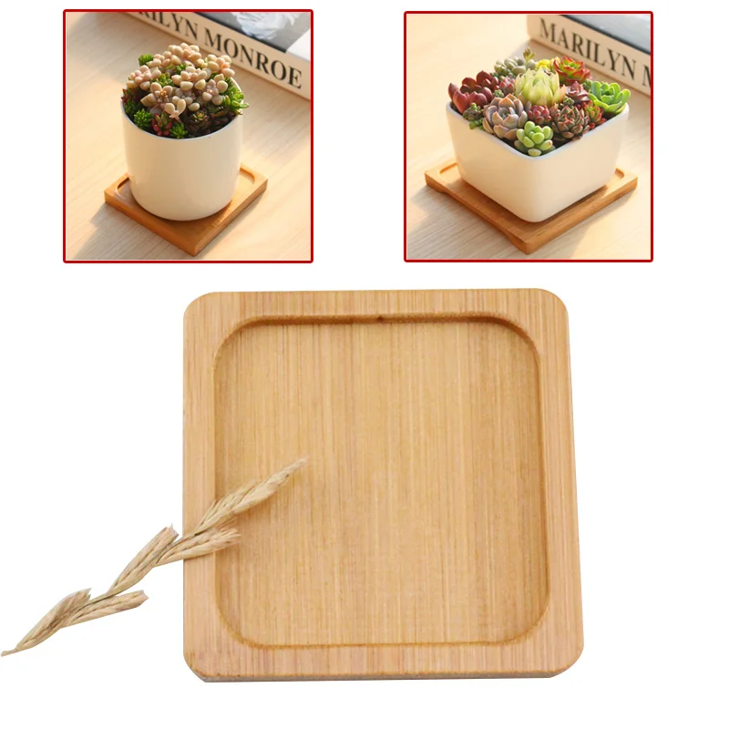 Поднос бамбуковый цветочный горшок бонсай Садоводство дома Квадратные