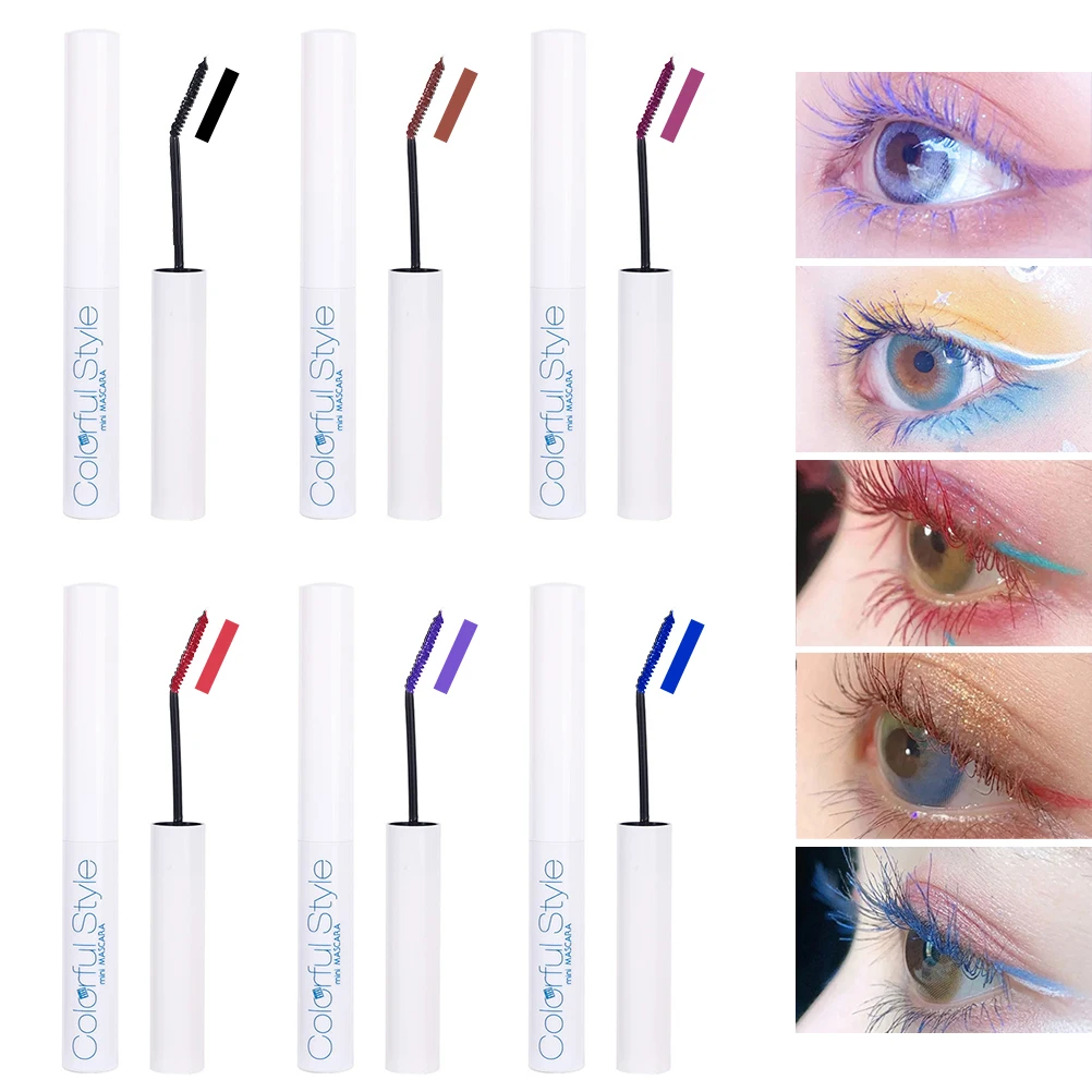 Мини Цвет тушь для ресниц и бровей Длительное Действие удлинение