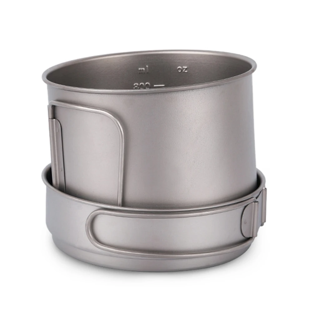 Lixada Сверхлегкая титановая кухонная посуда для кемпинга на открытом воздухе 1100 мл