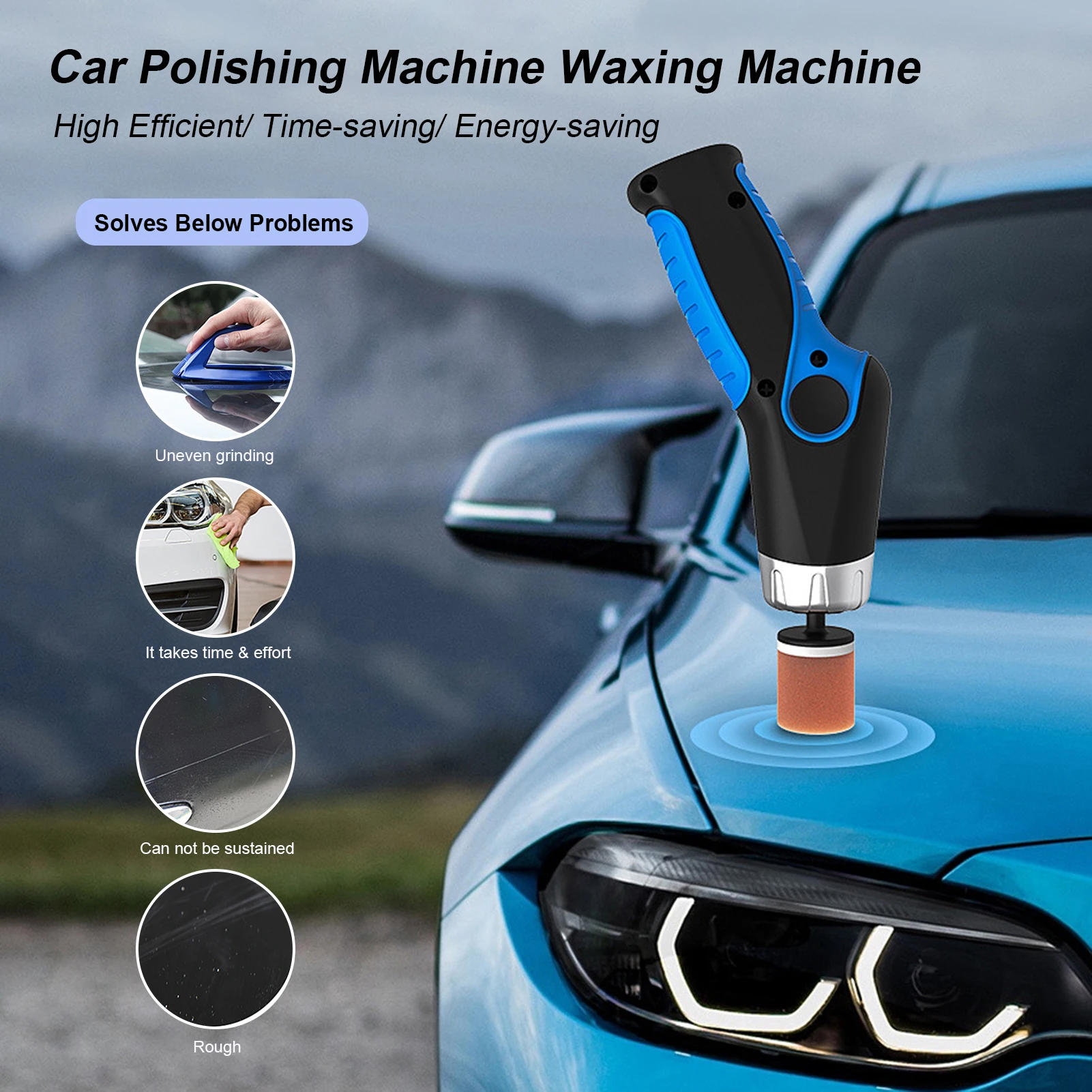 

60W Car Buffer Polisher 15000RPM Variable Speed Polishing Machine Waxing Scratch Repair Sealing Tool for Car Polishing Washing