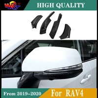 side door rear view mirror trim carbon fiber color for reverse fit for toyota rav4 rav 4 2019 2020 mirror accessories