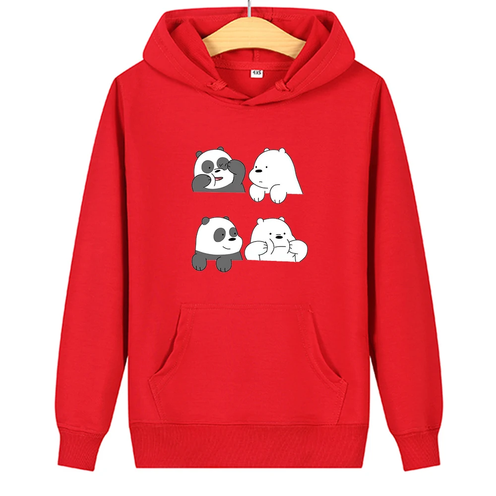 Хлопковая толстовка с капюшоном рисунком медведя толстовки свитшоты одежда