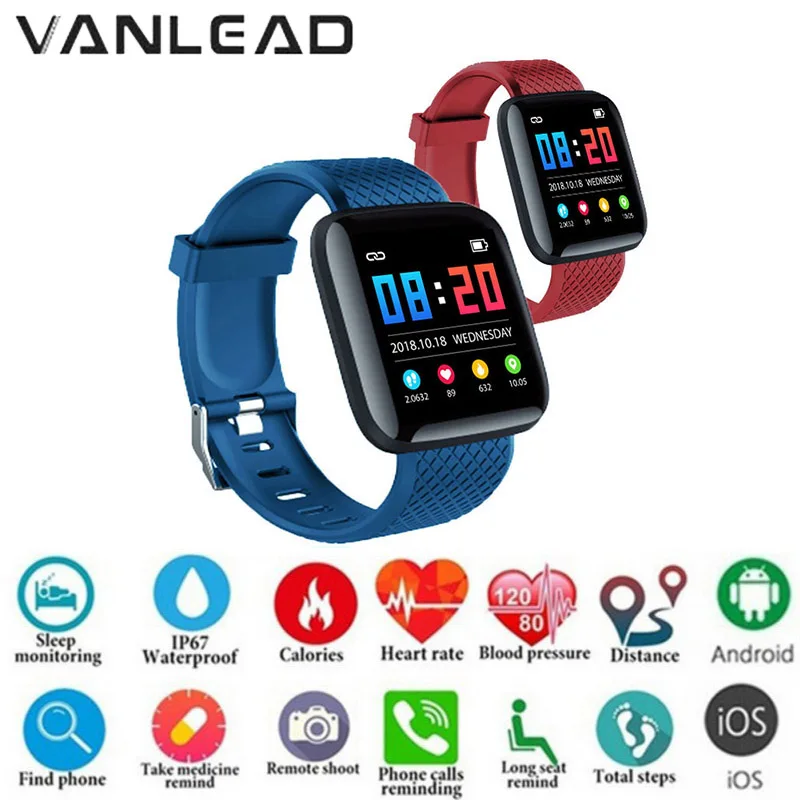 Смарт часы цветной сенсорный экран с монитором сердечного ритма ЭКГ кровяное