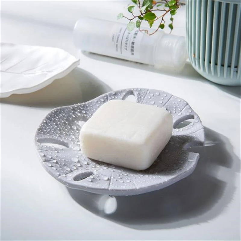 

Sponge Holder Bathroom Storage Rack Drain Soap Box Portable Non-Slip Sponge Drain Tray Shower Soap Dish Plate Holder