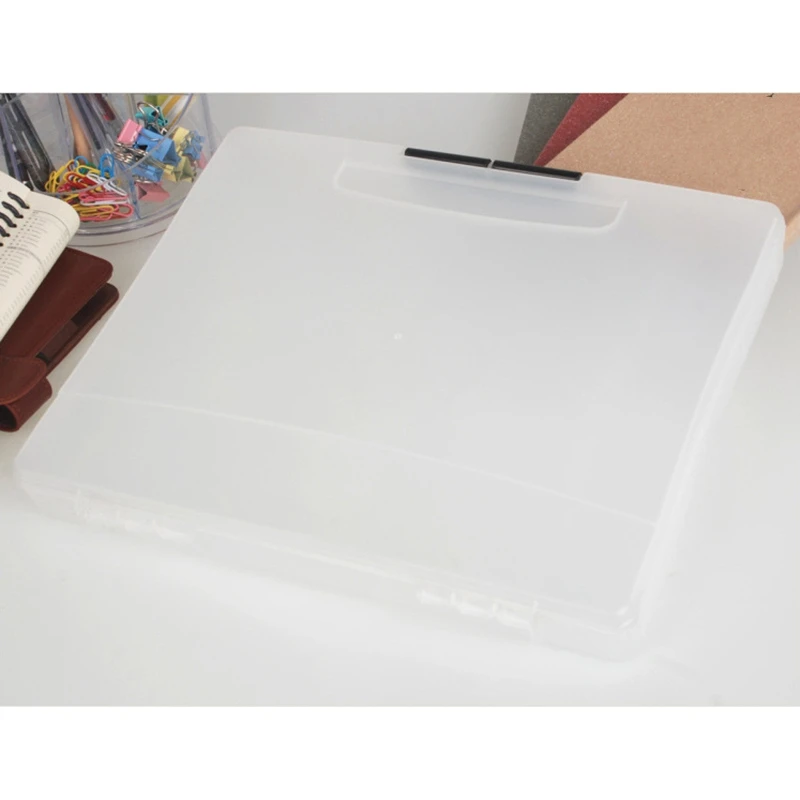 

A4 Storage Box Portable Filing Products Plastic Document Paper Filing Case File School Office Supplies