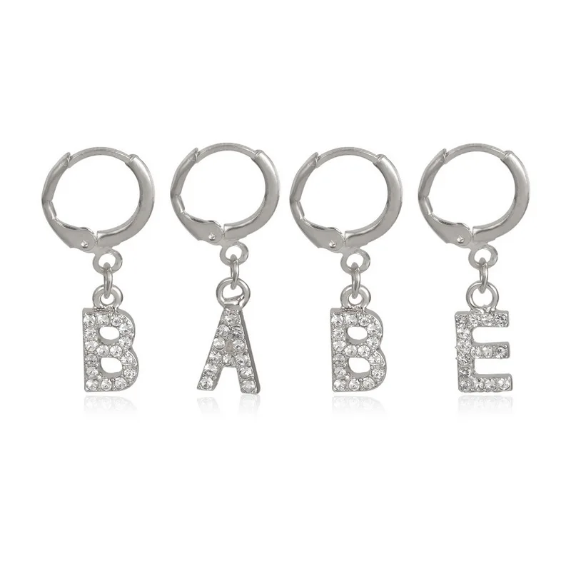 Новые модные висячие серьги со стразами буквами звездами бабочками Женские