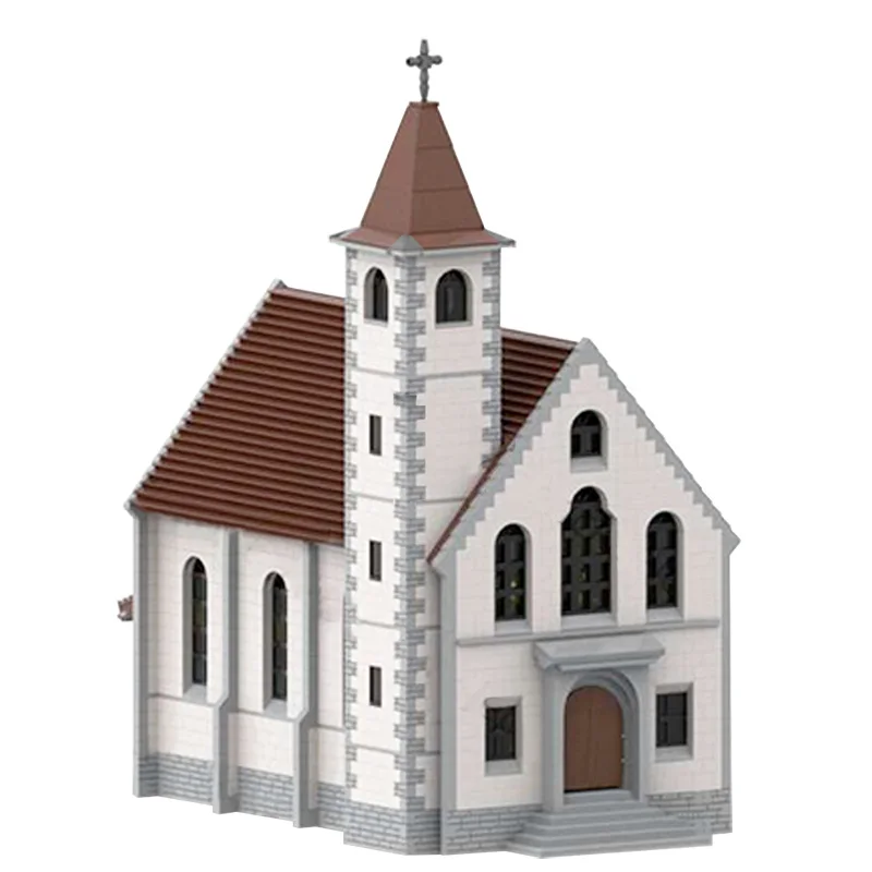 

7517PCS Church Architecture Model Street View Building Block Bricks Moc Toys For Children Kids Creative Intelligence Gifts