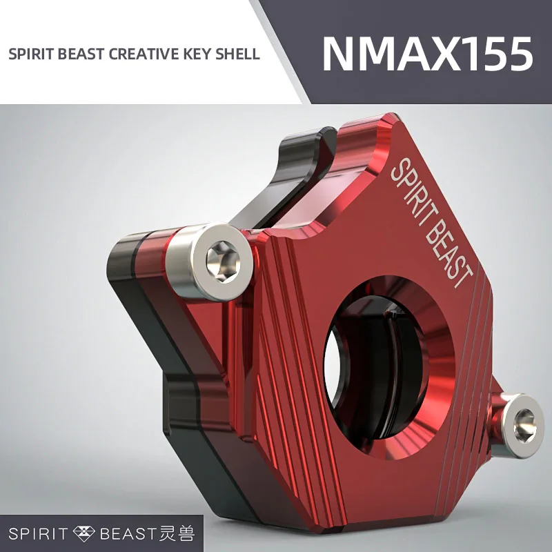 Красный Spirit Beast CNC алюминиевый чехол для ключей от мотоцикла крышка аксессуары для Yamaha NMAX155 - Цвет: Красный