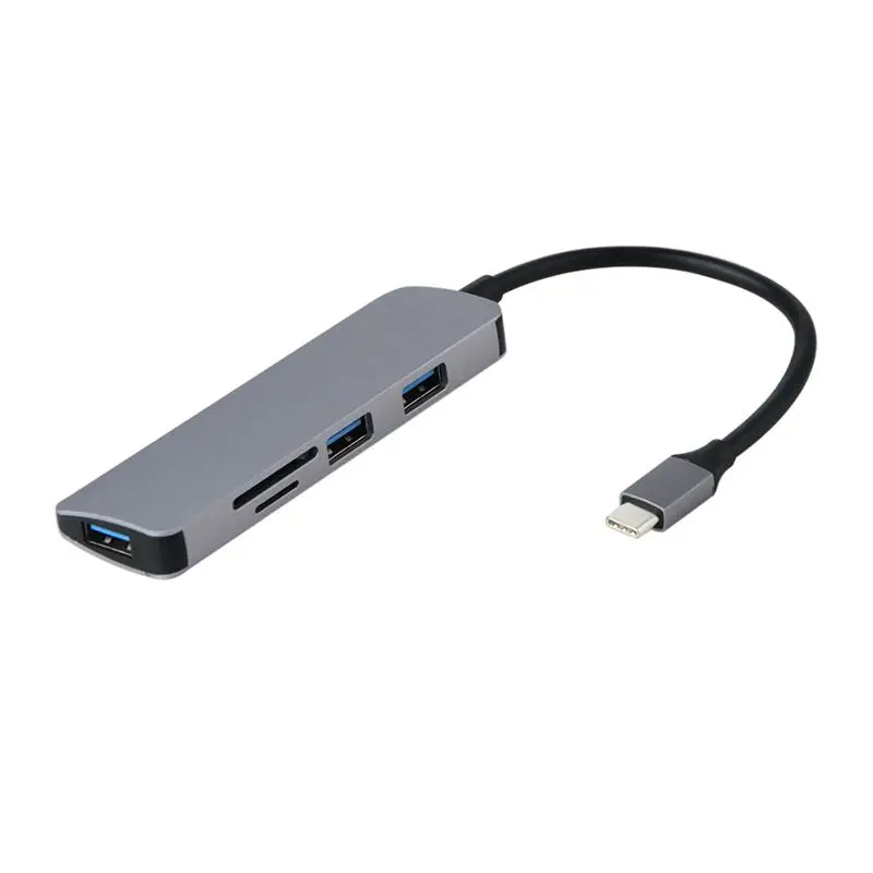Алюминиевый концентратор USB Type-C на 3 порта 0 TF кардридер конвертер кабель для