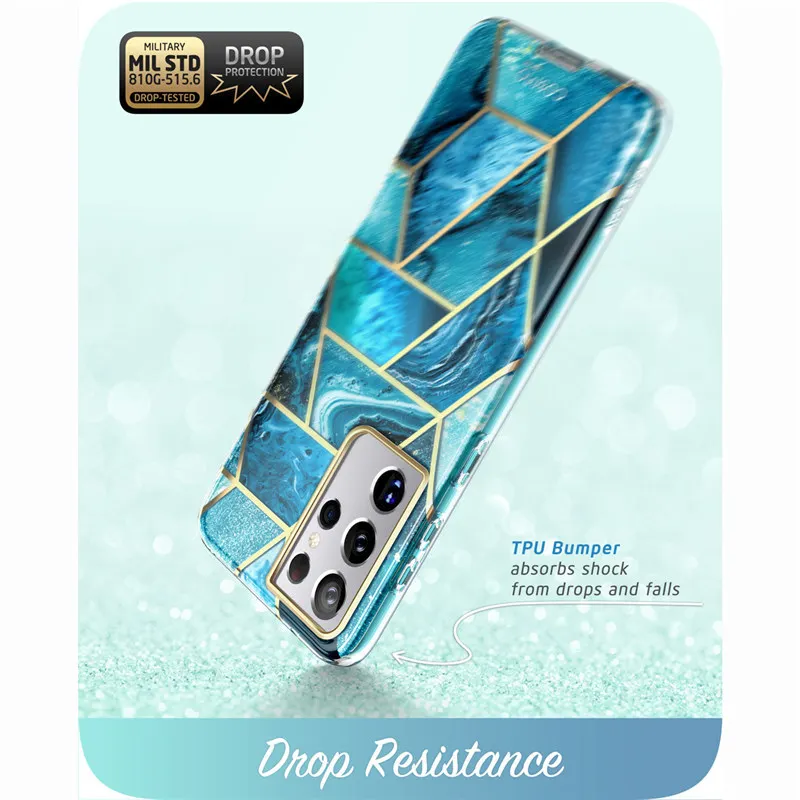 i blason for samsung galaxy s21 ultra case 6 8 2021 cosmo full body glitter marble cover without built in screen protector free global shipping