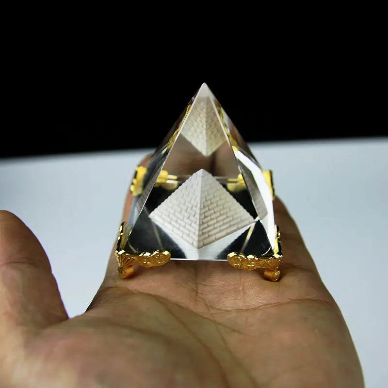 1 шт. кристаллическая Пирамида Египетский прозрачный кварцевый камень Orgone целебный большой горячий домашний декор