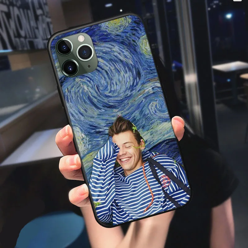 

Harry Styles Treat People With Kindness Black Silicone Phone Case Cover Shell For iPhone 11 12 Pro Max X XR SE 2020 6s 7 8 Plus