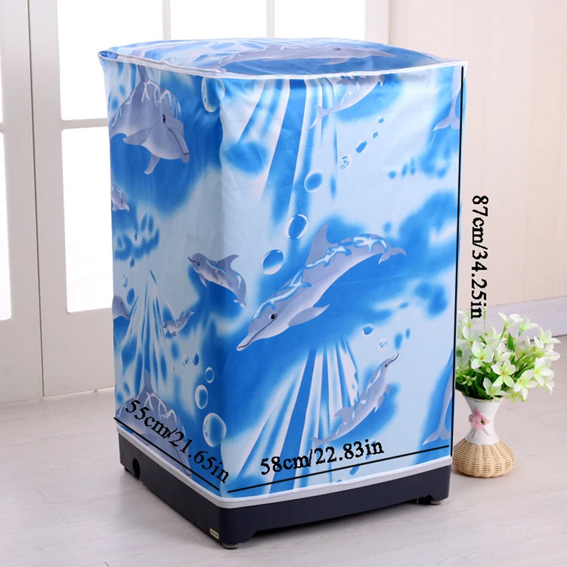 Washing Machine Cover Portable Dust Storage Bag Polyester Supplies Save Space Organizer Colorful Guard | Дом и сад