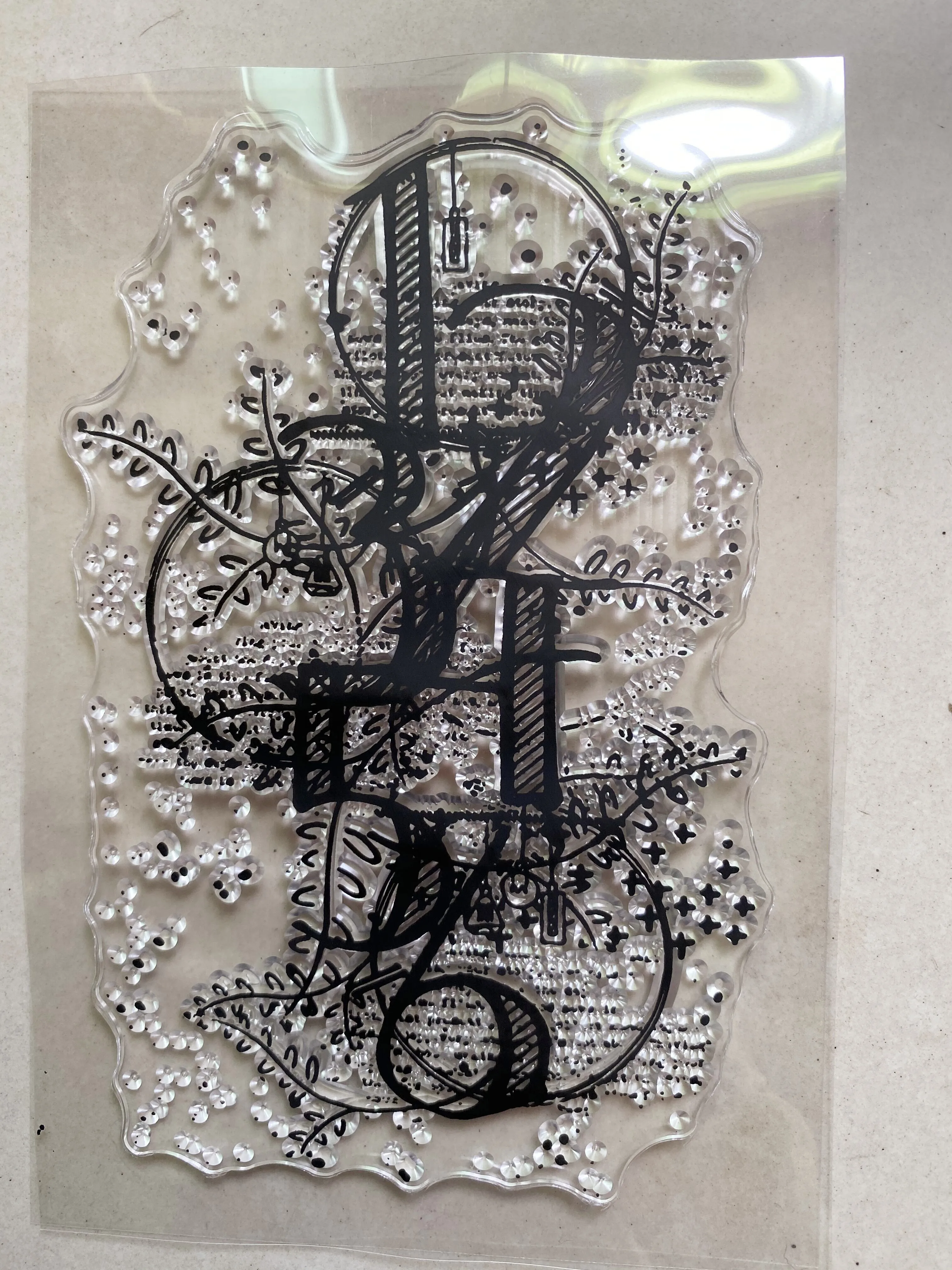 

Background stamp Clear Stamp for Scrapbooking Transparent Silicone Rubber DIY Photo Album Decor 836