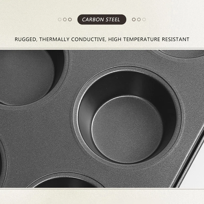 Антипригарная форма для торта с 6 отверстиями противень выпечки шоколад маффины