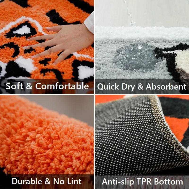 

Animal Printed Living Room Bedroom Antiskid Mat Bathroom Tiger Leopard Home Decor Rugs Children Playmat Hallway Entrance Doormat