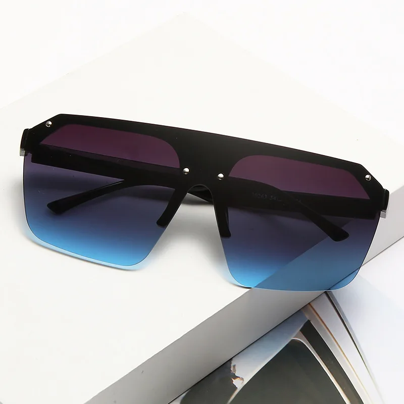 

2021 New Sunglasses Male European And American Pilots Gradient Leopard Print Sunglasses Female Fashion Pink Uv400 Large Frame