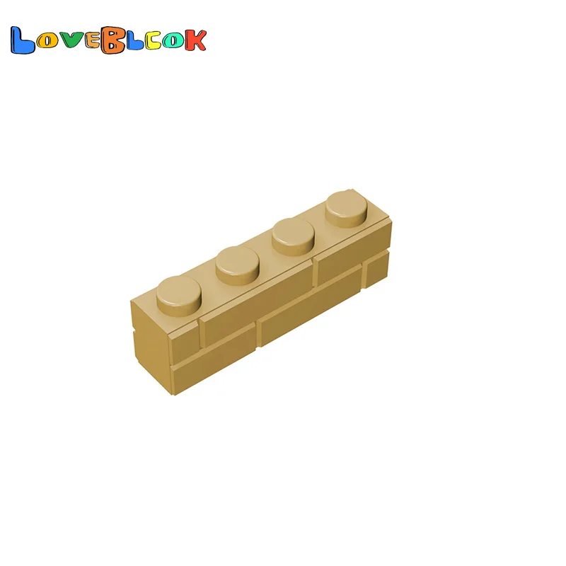 

Кирпич 1x4 с тиснением, кирпичи для стены, дом, строительные блоки, сборы MOC, детали, игрушки для творчества, 15533 для детей, 10 шт./лот