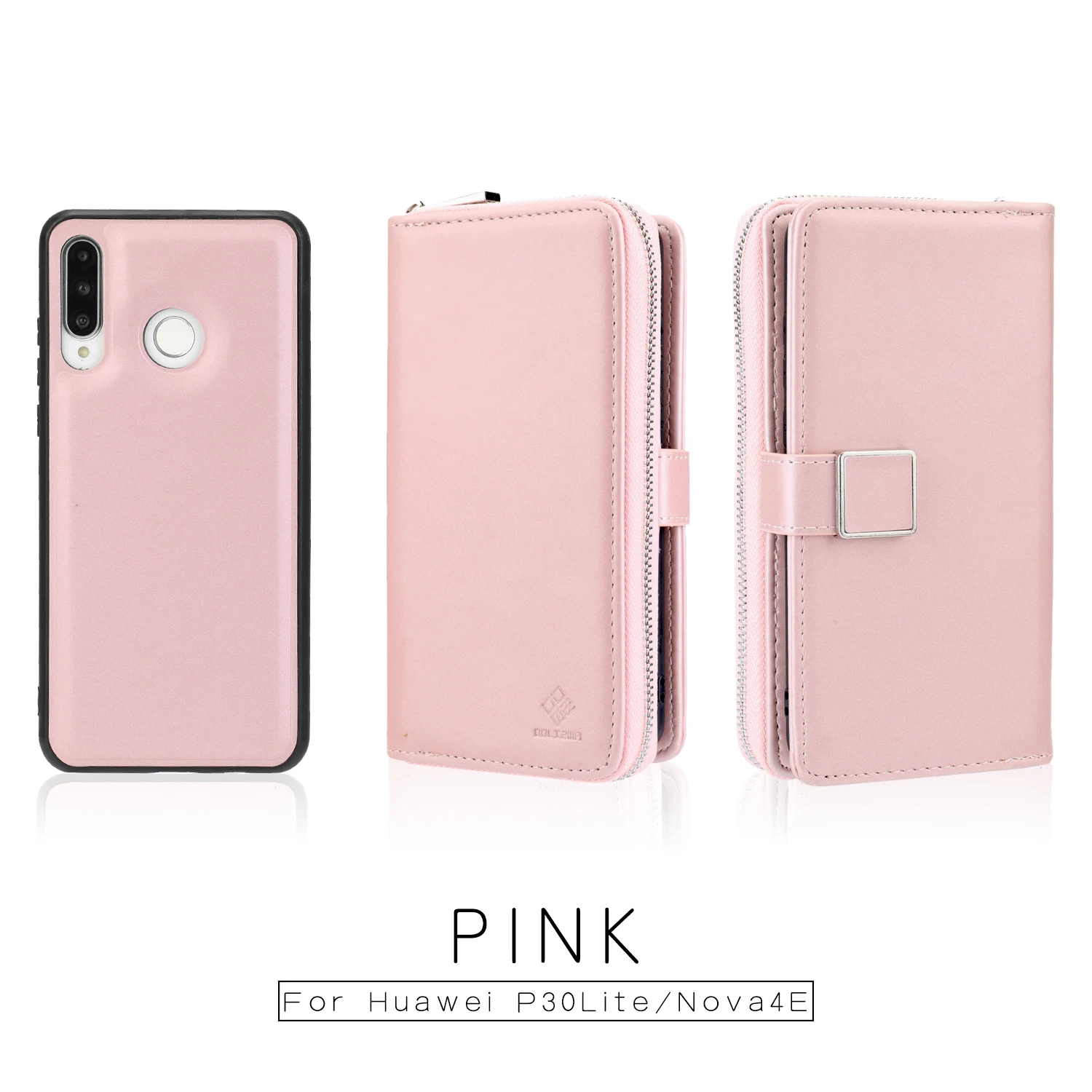 Роскошный кожаный флип-чехол на магните для huawei P30 Lite, чехол для телефона, съемная сумка на молнии, противоударный чехол для huawei P30 Pro