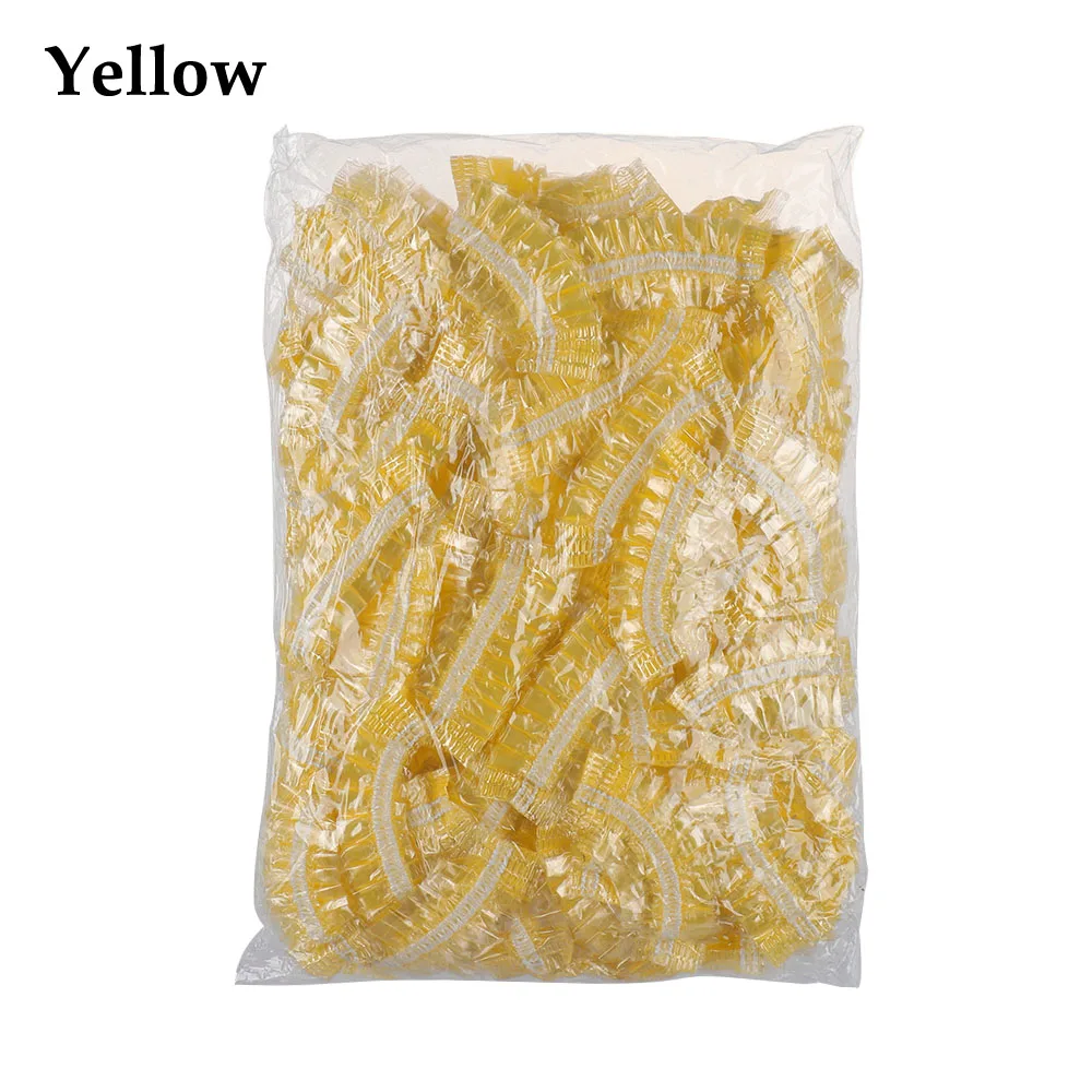 100PCS Yellow 50/100 шт одноразовые Водонепроницаемый ухо крышка салон окрашивания волос одноразовые наушники Инструменты для укладки волос Ванна Душ для ушей заглушки - Цвет: 100PCS Yellow
