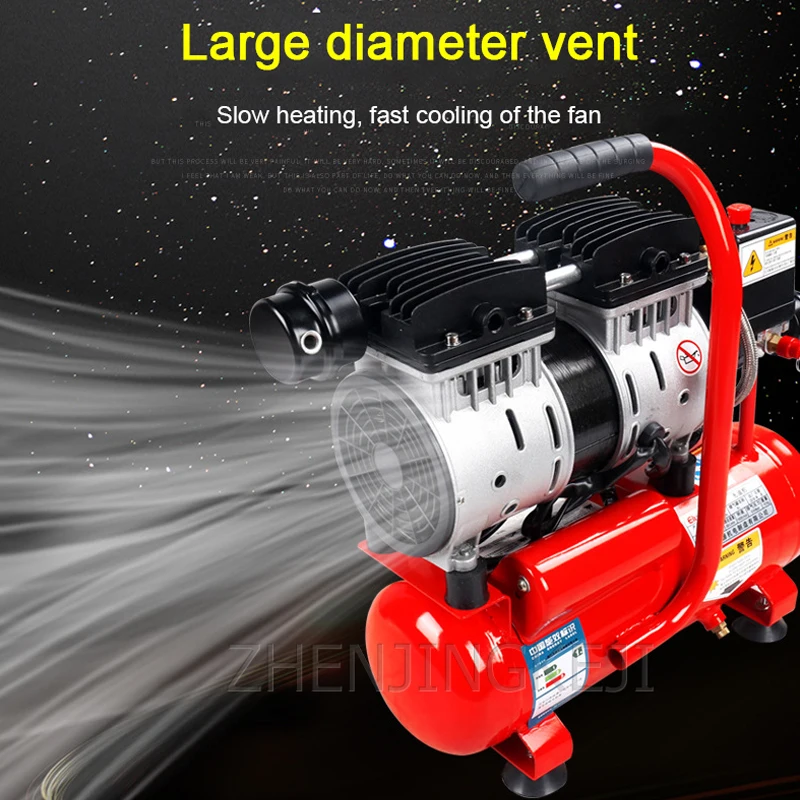 

220V 500W No Fuel Mute Air Compressor Spray Paint Small Food Processing Woodworking Tire Air Refill Air Pump Air Compressor