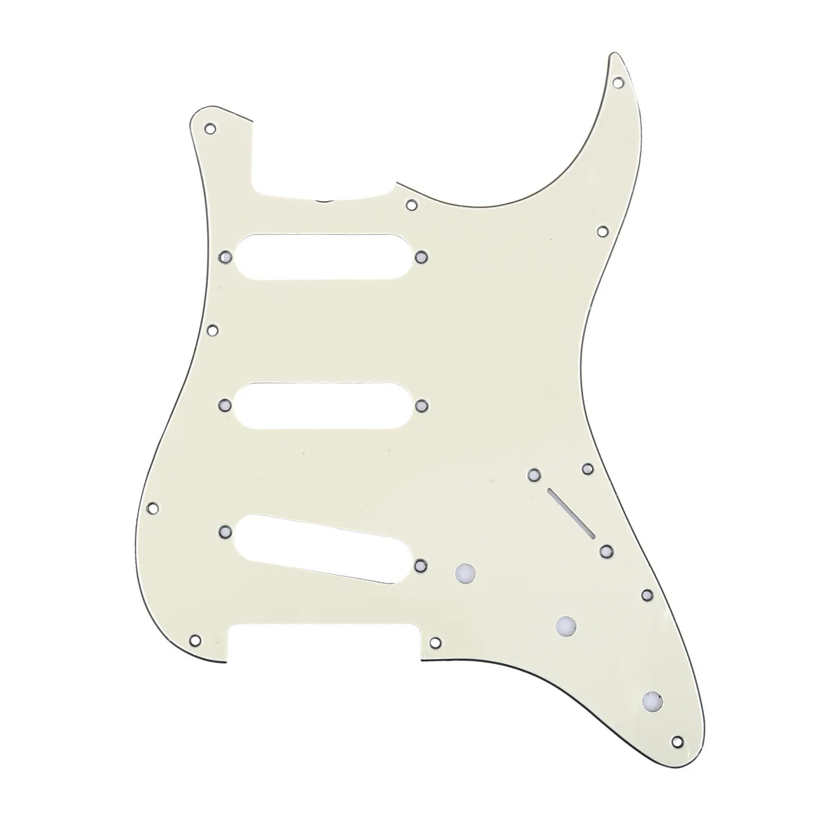 Musiclily Pro 11-Hole 62 Strat SSS Guitar Pickguard for MIJ JPN Japan Stratocaster 3Ply Cream | Спорт и развлечения