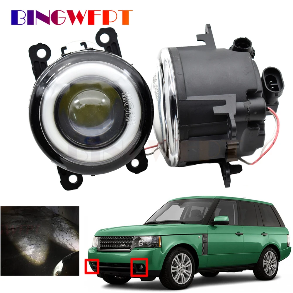 2 шт. автомобильные линзы светодиодный ные Противотуманные фары s Angel Eye DRL дневные