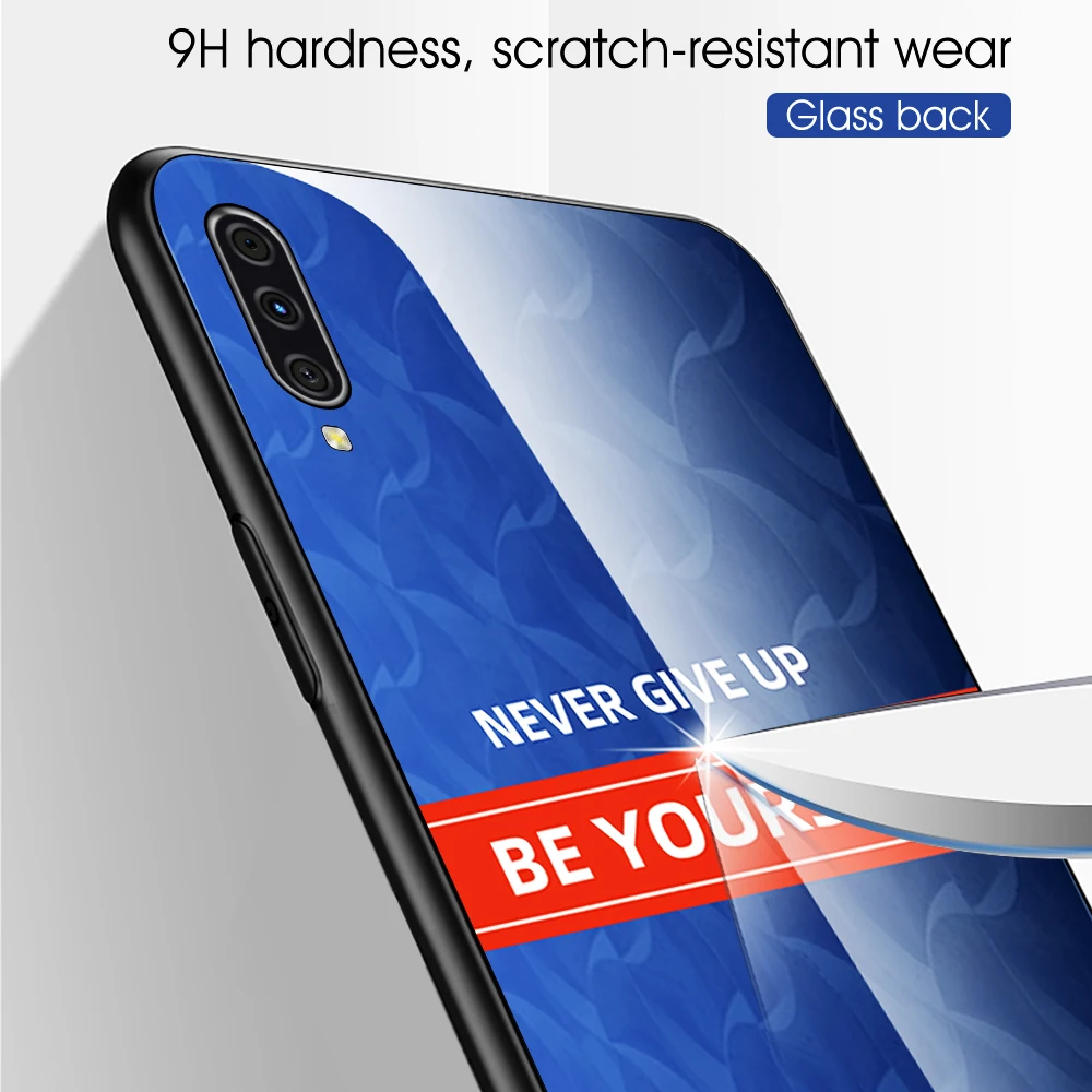 Прилив бренд градиент закаленное Стекло чехол для телефона Xiaomi Redmi Note 5 6 7 7A 8 K20 9 9SE