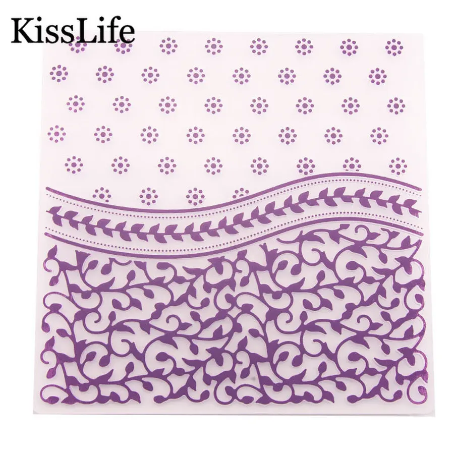 1 упаковка листья снег цветок волны Линия пластиковые папки для тиснения