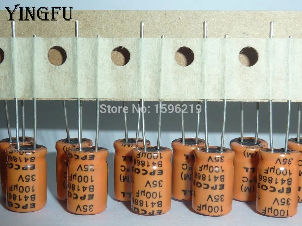 10pcs 100uF 35V EPCOS B41866 Series 8x11.5mm 125degC High ripple current 35V100uF Aluminum Electrolytic capacitors | Электронные