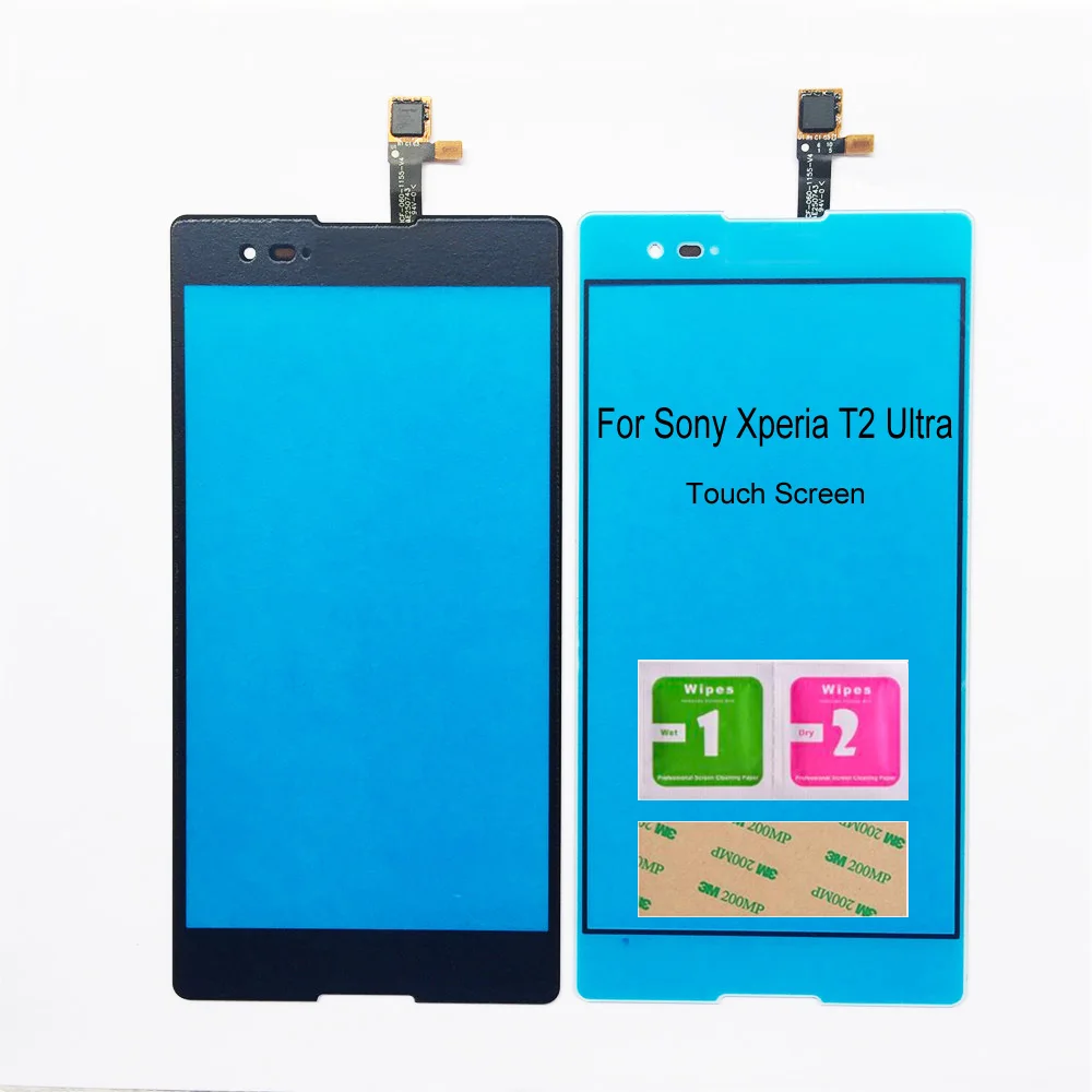Для Sony Xperia T2 Ultra Dual D5322 сенсорный экран дигитайзер переднее внешнее стекло