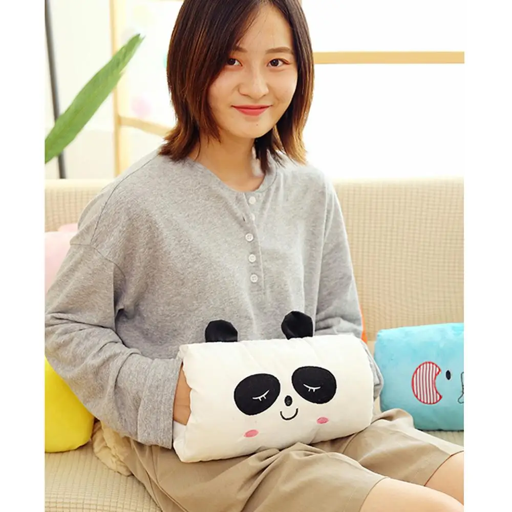 Подушка милая плюшевая грелка для рук детская мягкая игрушка импортные перья
