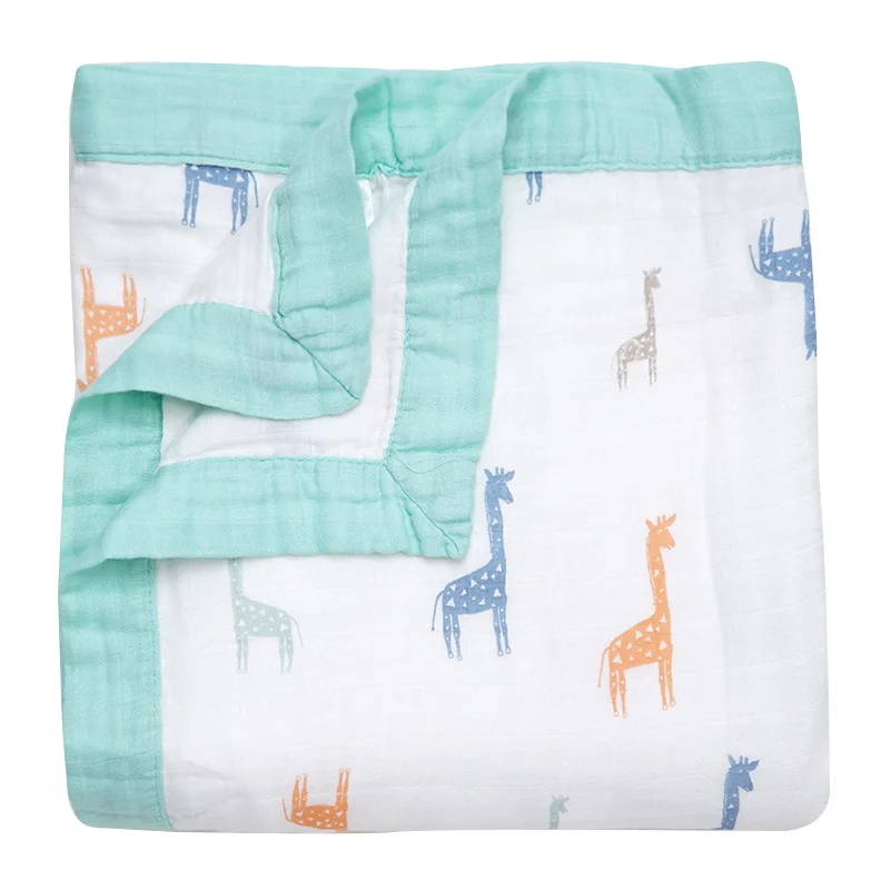 The giraffe Muslinlife детские одеяла для новорожденных пеленать 4 слоя бамбуковые хлопковые подгузники из муслина многофункциональное детское банное полотенце дропшиппинг Infantil - Цвет: The giraffe