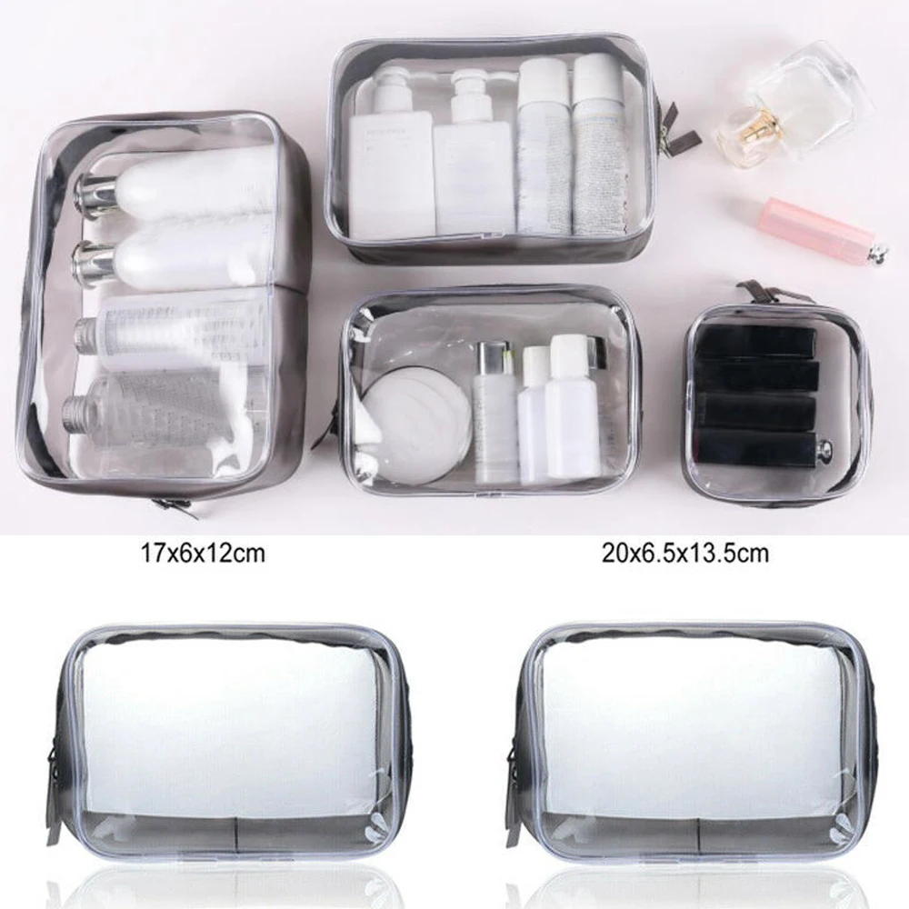 Прозрачная косметичка из ПВХ для женщин дорожный органайзер туалетных