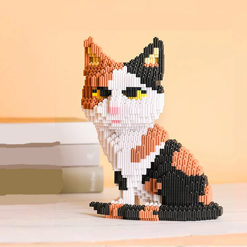 Xizai 8036 персидский кот табби котенок животное домашнее 3D модель Сделай Сам Мини