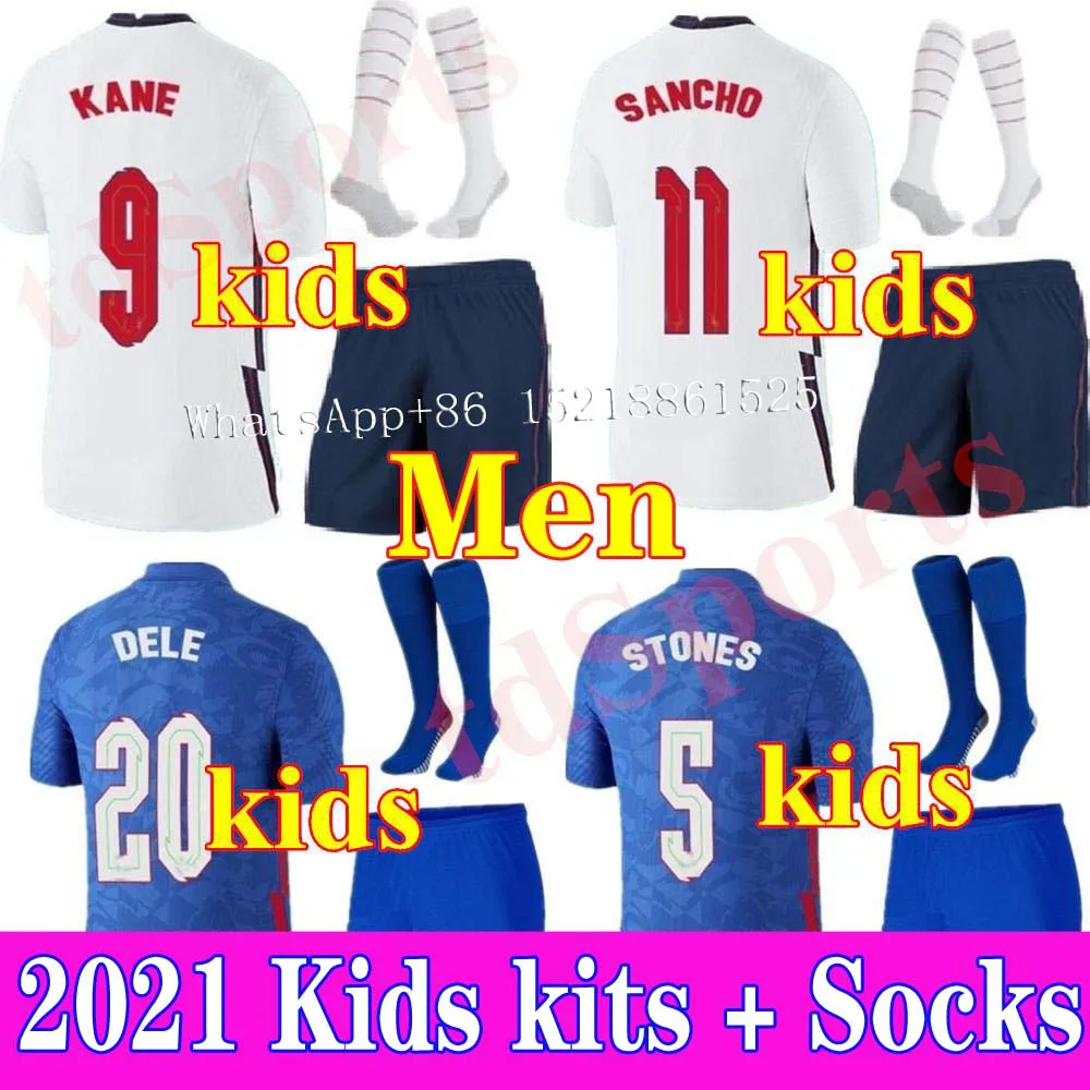 

2021 ENGLAND Men kids kit soccer jersey KANE STERLING RASHFORD MOUNT LINGARD VARDY DELE Children's suit football shirts uniforms