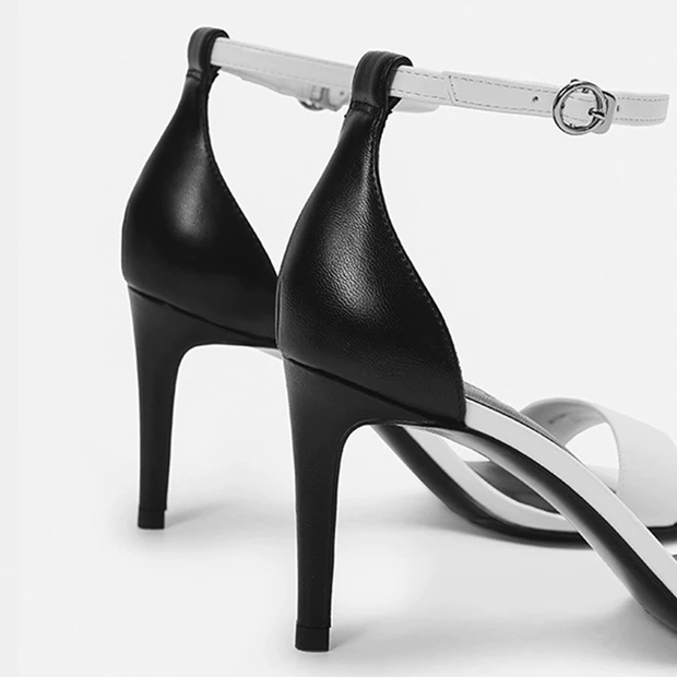 

Square Toe High Heel Sandal for Women Female Shoe All-Match Buckle Strap High-heeled Girls 2021 Stiletto Open Beige Fashion