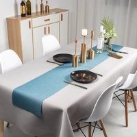weave table runner modern dining table mat non slip pad waterproof placemat for home kitchen table decororation camino de mesa
