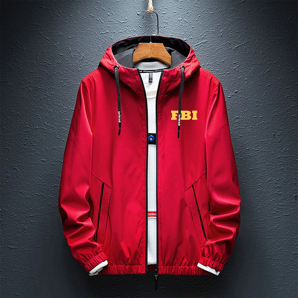 Мужская Новая весенне-осенняя модная толстовка с капюшоном и принтом ФБР 2021